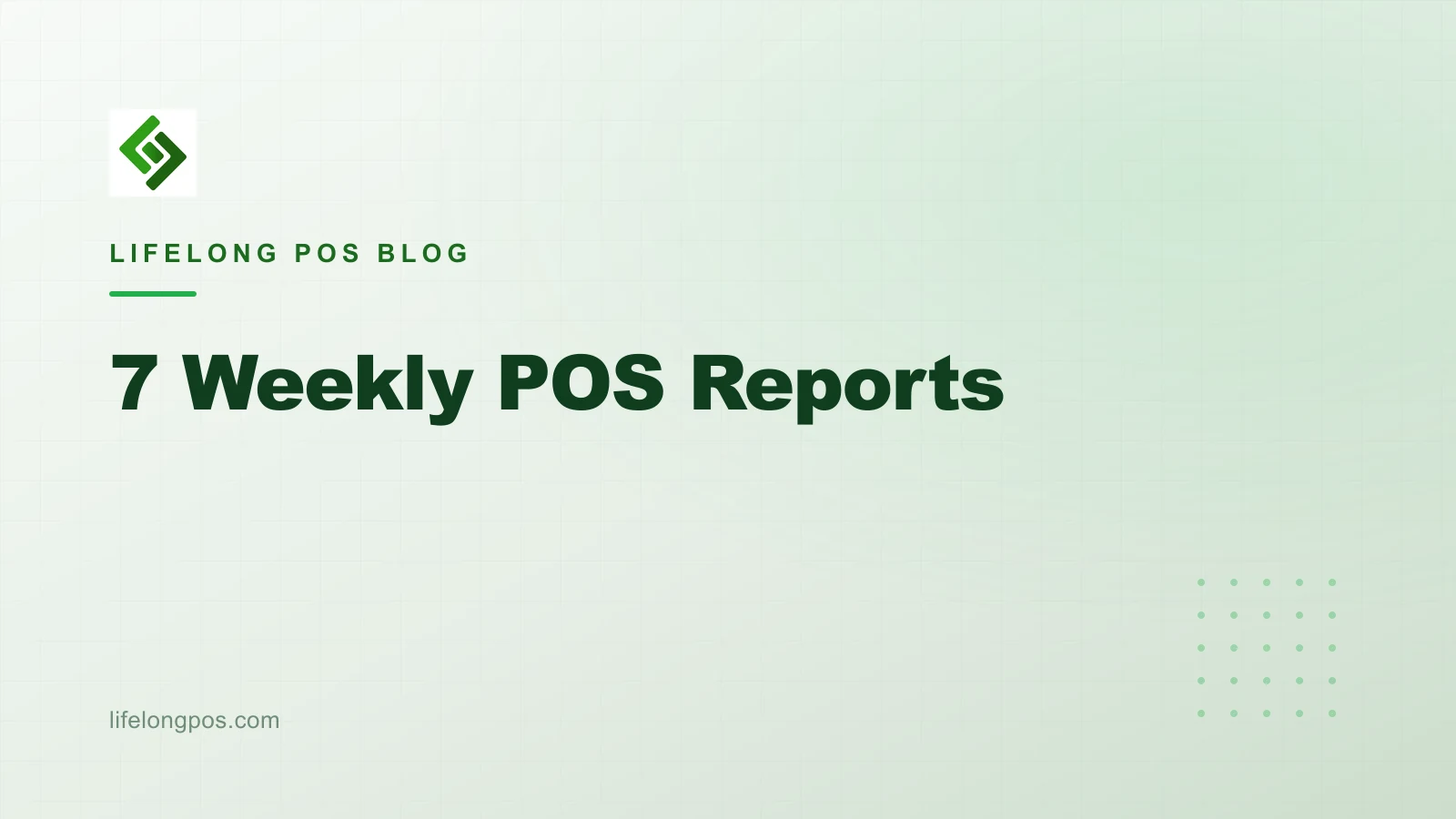 A specialty retail owner reviewing weekly POS reports on a tablet, brand-overlaid with the Lifelong POS Blog category mark.